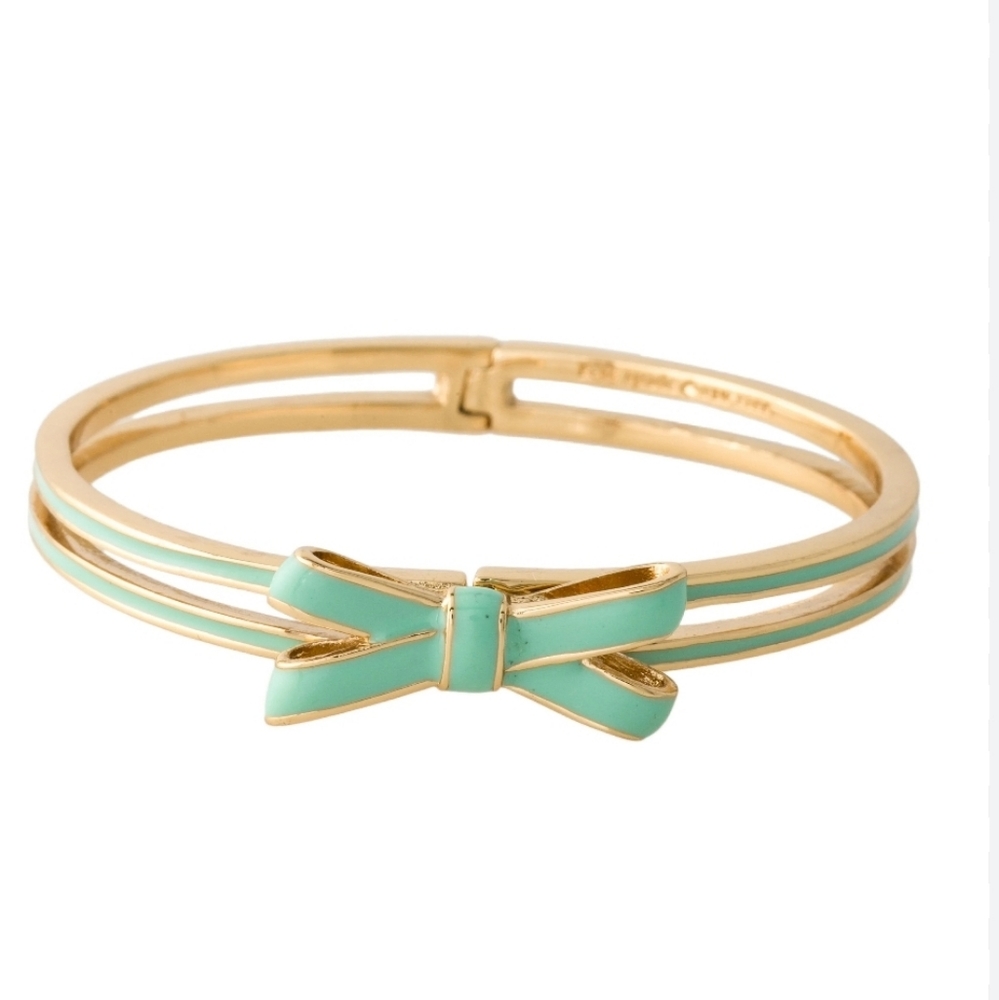 kate spade Gold and Mint Bow Bracelet